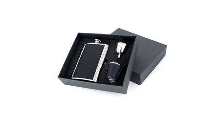 купите Подарочный набор: фляга походная для спиртного S.Quire 1508YGB, 3 стаканчика и воронка в Ростове-на-Дону