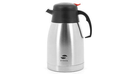 купите Термо-кофейник серебристый c чёрными вставками 1,5 л Stinger HY-CP301-1 в Ростове-на-Дону