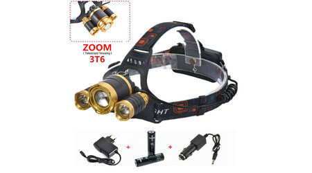 купите Светодиодный налобный фонарь Boruit HL-006 (Cree XML T6 + 2 Q5) 2200 люмен в Ростове-на-Дону