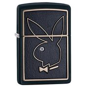 Зажигалка Zippo 28816 Playboy Swarovski Black Matte (черная матовая, эмблема Плейбой, камешек Сваровски)